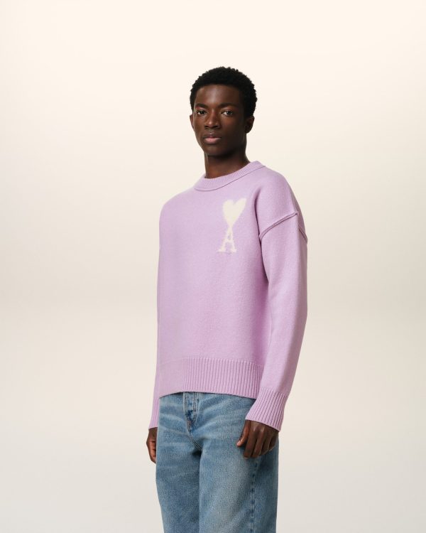Pull Violet Ami de Coeur En Laine – Image 2