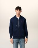 Hoodie Bleu Marine Zippé Ami de Coeur En Coton