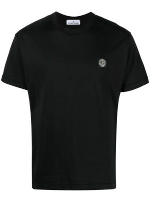 Compass-patch cotton T-shirt