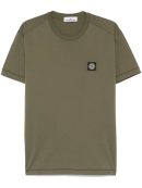 Compass-patch cotton T-shirt