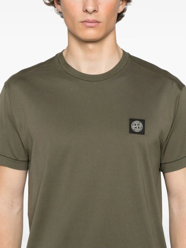 Compass-patch cotton T-shirt – Image 4