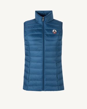 Doudoune légère sans manches Bleu jeans Seda