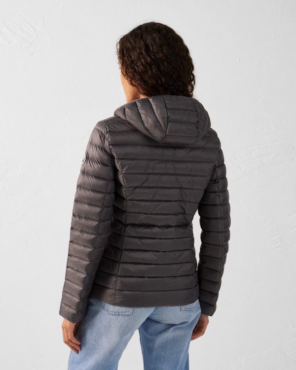 Doudoune légère à capuche Anthracite Cloe – Image 3