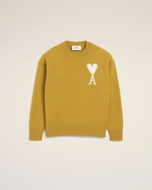 Pull Moutarde Ami de Coeur En Laine