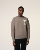 Pull Taupe Ami de Coeur En Laine