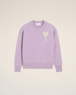 Pull Violet Ami de Coeur En Laine