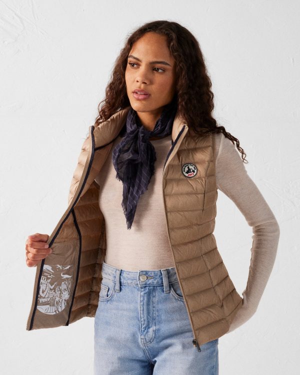 Doudoune légère sans manches Beige Seda – Image 5
