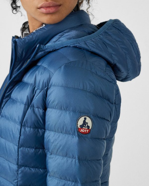 Doudoune légère à capuche Bleu jeans Cloe – Image 5