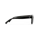Channel Square Sunglasses – Noir et beige. Verres : marron