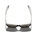 Channel Square Sunglasses – Noir et beige. Verres : marron