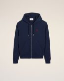 Hoodie Bleu Marine Zippé Ami de Coeur En Coton