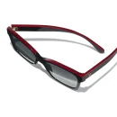 Channel Square Sunglasses – Noir et rouge. Verres : gris, polarisés, dégradés