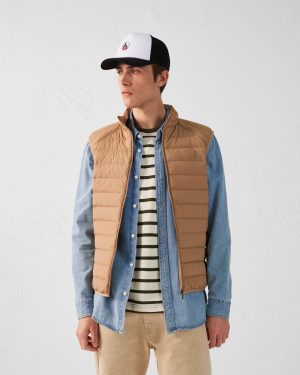 Doudoune sans manches stretch Fauve Arafo