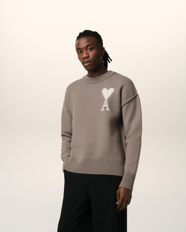 Pull Taupe Ami de Coeur En Laine – Image 3