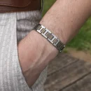 Bracelet Metropole « L » en Acier Bronze & Gris – 2040419, Longueur ajustable de 13 cm à 19 cm  Bronze