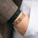 Bracelet Metropole « L » en Acier Doré – 2040120, Longueur ajustable de 13 cm à 19 cm Jaune