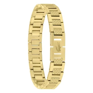 Bracelet Metropole « L » en Acier Doré – 2040120, Longueur ajustable de 13 cm à 19 cm Jaune