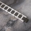 Bracelet Metropole « L » en Acier Noir & Gris – 2040418, Longueur ajustable de 13 cm à 19 cm Noir & gris