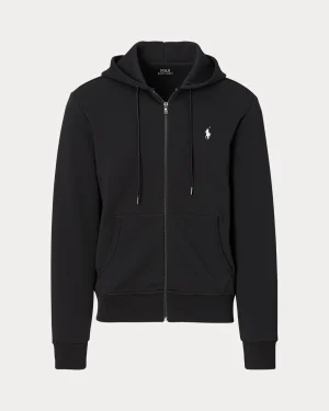 Sweat à capuche en maille double – Noir
