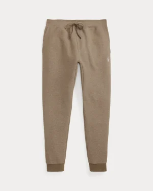 Pantalon de jogging jersey double – Brun chiné