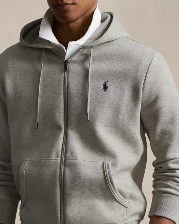 Sweat à capuche en maille double – Chiné sport clair – Image 5
