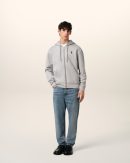 Hoodie Gris Zippé Ami de Coeur En Coton