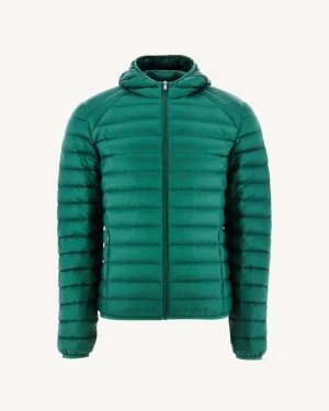 Doudoune légère à capuche Vert foncé Nico