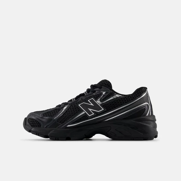 740 chaussures Noir avec argent métallisé