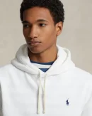 Le sweat à capuche RL en molleton – Blanc