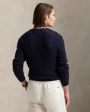 Pull en coton torsadé  – Marine chasseur