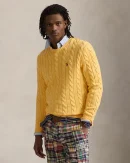 Pull en coton torsadé – Jaune d’automne