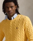Pull en coton torsadé – Jaune d’automne