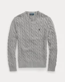 Pull en coton torsadé – Gris faon chiné