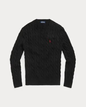 Pull en coton torsadé – Noir
