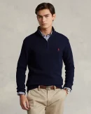 Pull demi-zippé en coton – Marine chasseur