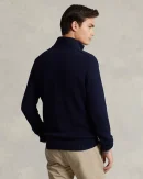 Pull demi-zippé en coton – Marine chasseur