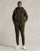 Sweat à capuche en maille double – Olive Compagnie