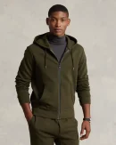 Sweat à capuche en maille double – Olive Compagnie