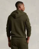 Sweat à capuche en maille double – Olive Compagnie