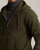 Sweat à capuche en maille double – Olive Compagnie