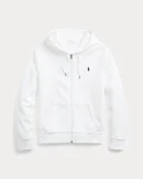 Sweat à capuche en maille double – Blanc