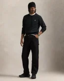 Sweat en maille double – Noir/Crème