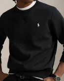 Sweat en maille double – Noir/Crème