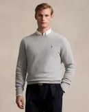 Pull à col rond en coton piqué – Chiné Andover