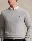 Pull à col rond en coton piqué – Chiné Andover