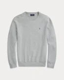 Pull à col rond en coton piqué – Chiné Andover