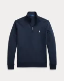 Pull quart de zip en maille double – Marine Aviateur