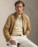 Pull demi-zippé en coton – Mélange camel