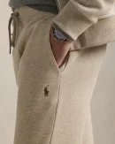 Pantalon de jogging jersey double – Beige toscan chiné