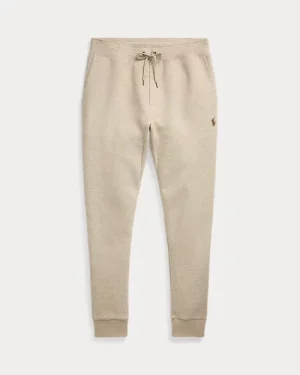Pantalon de jogging jersey double – Beige toscan chiné